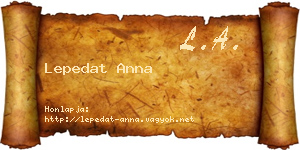 Lepedat Anna névjegykártya